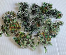Lot of 40 Ninja Turtles Acrylic Double Sided Clear Flatback  Charms For crafts