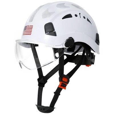 Casco De Seguridad Con Tira Reflectante Y Suspension De Seis Puntos Pro