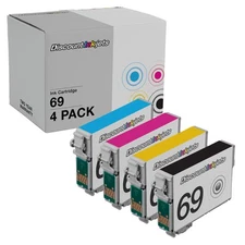 4 set T069 BLACK COLOR Ink Cartridge for Epson T0691 CX7400 CX9475fax CX8400fax