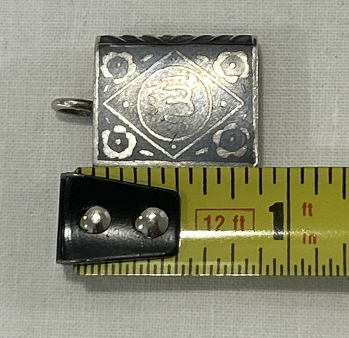 Vintage Sterling Silber offen Miniatur Buch "Allah" Anhänger - Bild 11 von 11