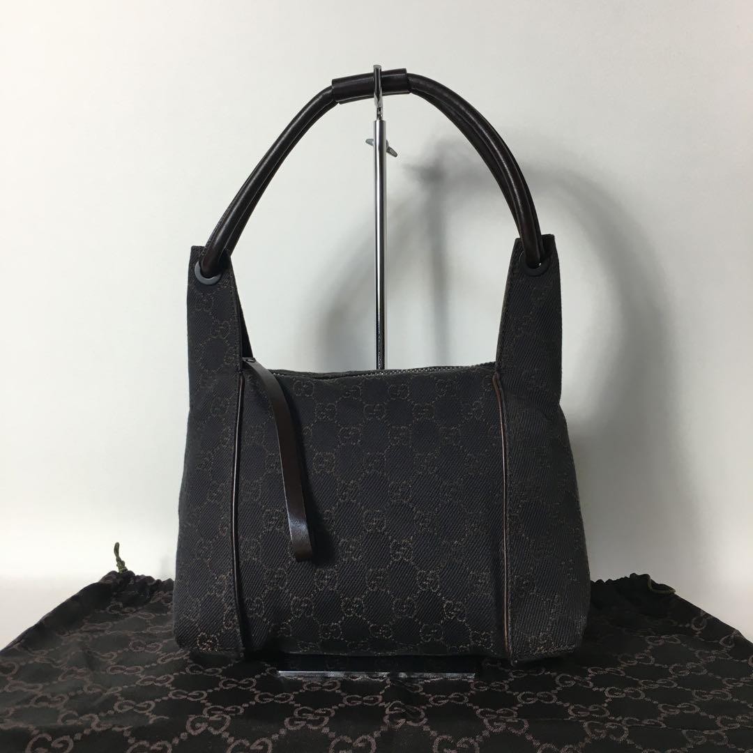 Gucci GG Canvas Handbag Dark Brown 2506 32 Excellent Condition  