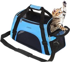 Soft-Sided Pet Carrier Bag - Airline Approved for Cats and Dogs - Foldable