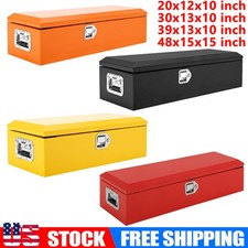 Steel Truck Bed Tool Box Heavy Duty Metal Toolbox With Side Handle Lock Keys Steel Truck Bed Tool Box Heavy Duty Metal Toolbox With Side Handle Lock Keys