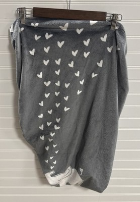 Boppy Changing Pad Cover- Dark Gray White Elephant Hearts Cute