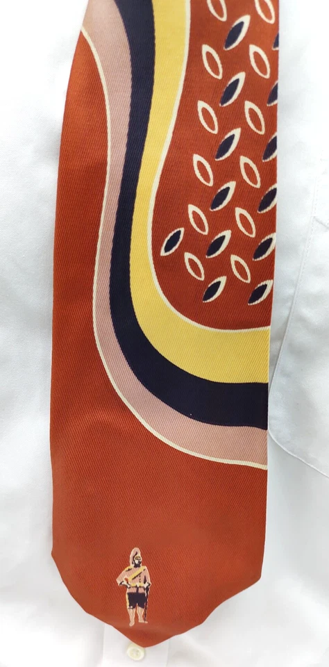 复古温布利正品团领带~棕色黄色黑色带团兵 — 第 4/4 张图片
