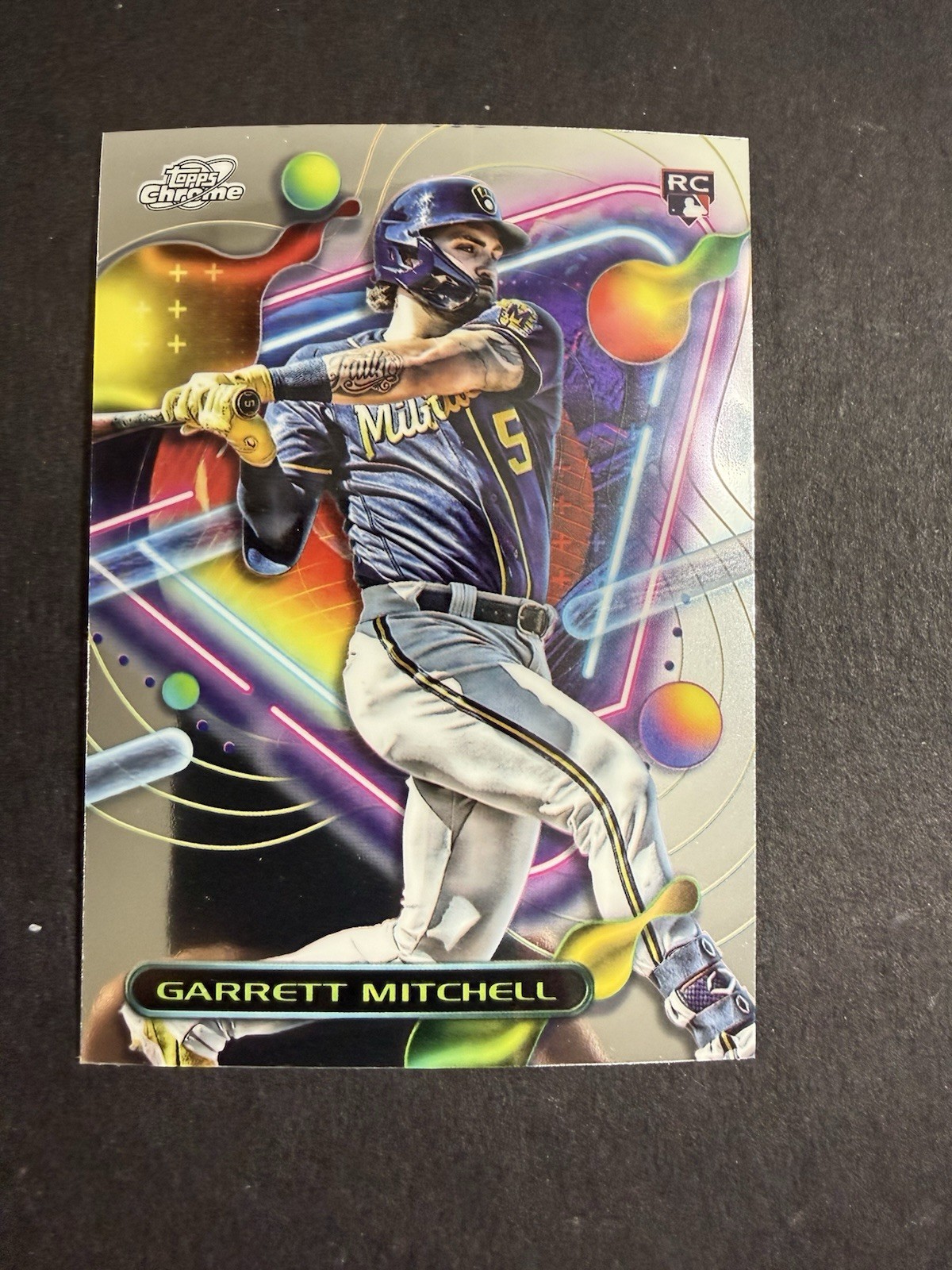 2023 Topps Chrome Cosmic GARRETT MITCHELL Base Rookie #154 Milwaukee Brewers