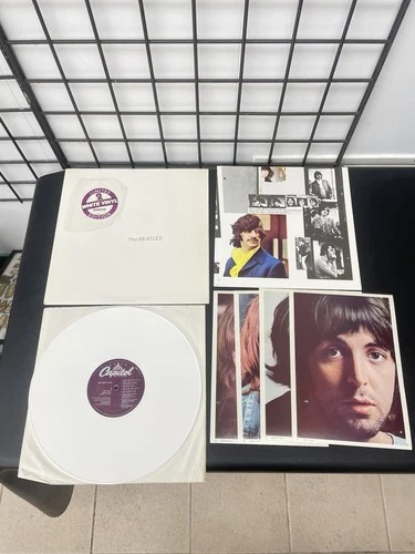 The Beatles White Album 2xLP WHITE COLOR VINYL SEBX-11841 100% COMPLETE Sticker
