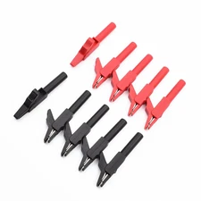 10Pcs Insulated Safety Multimeter Alligator Clips Electrical Test Tools with ...