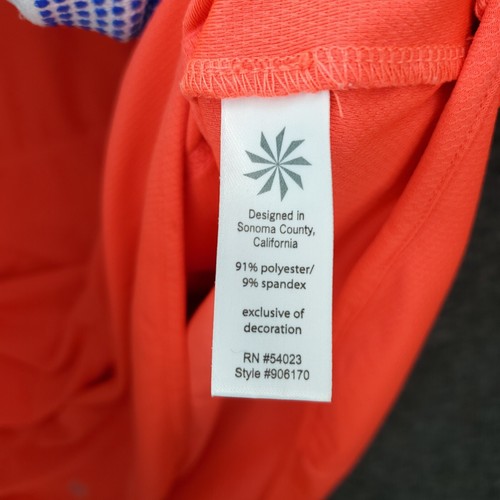 Athleta Hoodie Coverup Swim Dress Womens Small Neon Orange Wick it Long Sleeve - Picture 7 of 8