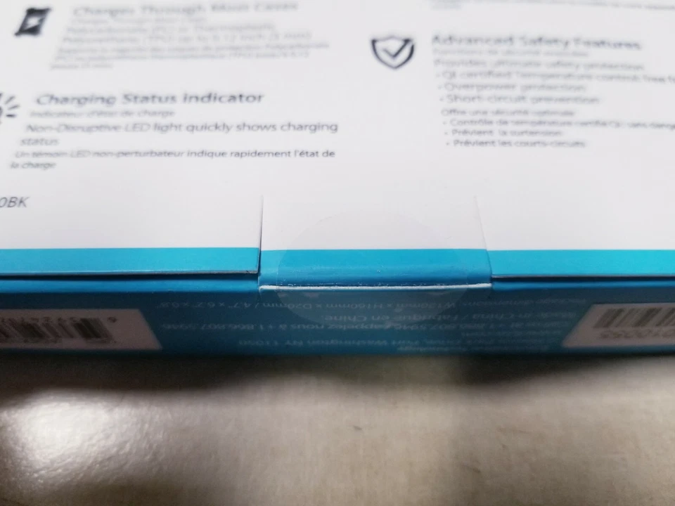 Almohadilla de carga inalámbrica rápida iLuv IAD8X10BK Qi compatible con la mayoría de los teléfonos inteligentes Foto 3 de 4