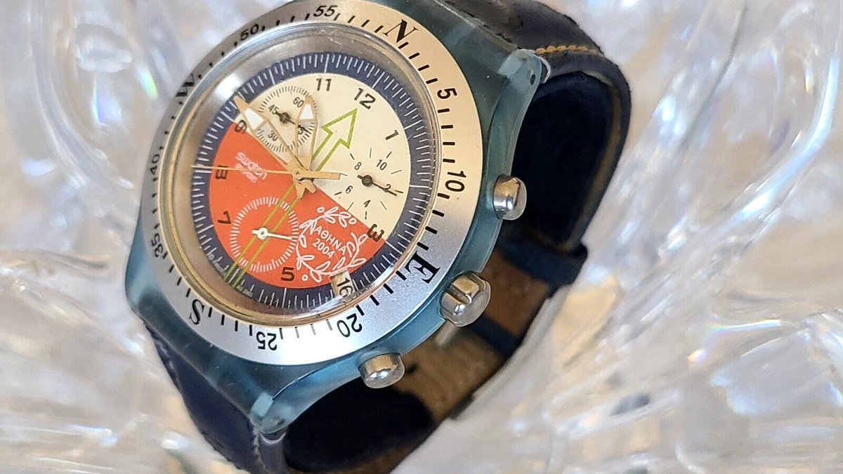 Vintage SWATCH IRONY Olympic Games Athens 2004 Chronograph Quartz