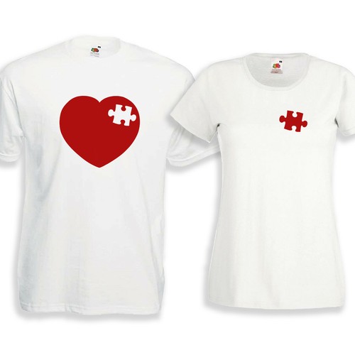 Heart PUZZLES Love Me Día de San Valentín Regalo Novia Novio San Valentín Camiseta - Imagen 2 de 7