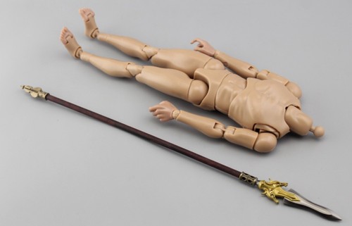 1/6 Scale Long Handle Golden Sword Spear Knight's Weapon 12" Action Figure - Picture 2 of 9