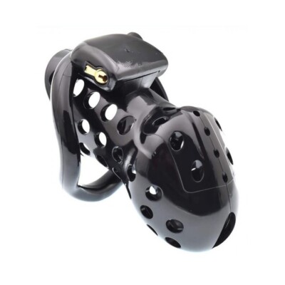 Cage De Chasteté Noire En PVC - SM Fétish - Dispositif De Chasteté - Neuf