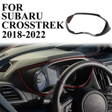 Carbon Fiber Style Dashboard Frame Cover Trim For Subaru XV Crosstrek 2018-2023