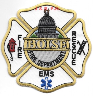 Boise  Fire - Rescue - E.M.S., Idaho  (4'' x 4'' size)  fire patch