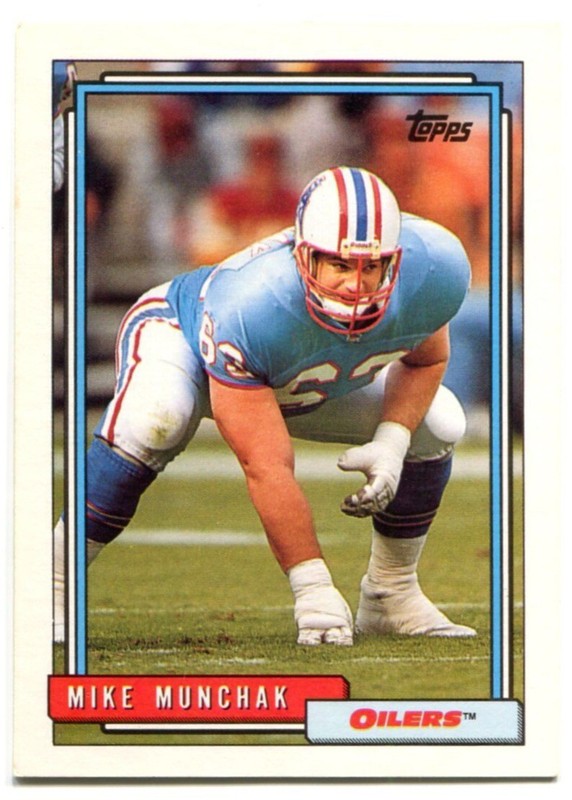 1992 Topps #123 Mike Munchak Football Card - Houston Oilers - NFL HOF