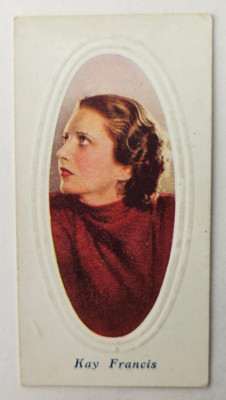 1936 Godfrey Phillips Screen Stars Embossed Series A #38 Kay Francis (A)