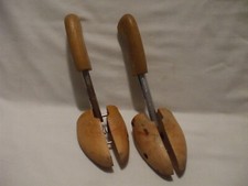 Vtg Pair Rochester Shoe Tree Co. Wooden Wood Shoe Keepers No 53 Mohawk EUC