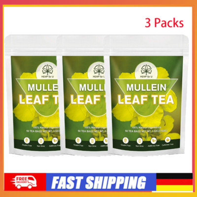 3*50 Mullein Tea Bags, Herbal Leaf of Flowers,Lung Cleanse Detox improve Immune