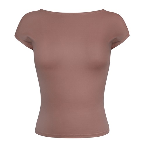 Womens Backless Tops Open Back Shirts Summer Crop Tops Short Sleeve T-Shirt - Picture 50 of 54