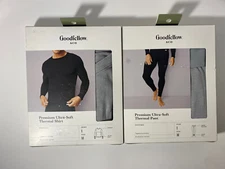 Goodfellow & Co Men’s Gray Premium Ultra-Soft Thermal Shirt & Pants Size M