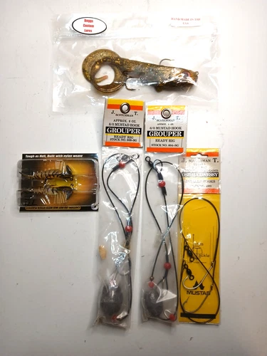 Grouper 8/0 Ready Rig, Snelled Hooks BOGGS Lure