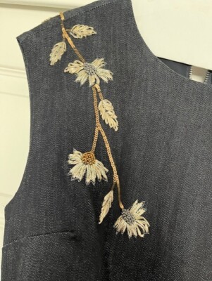 elie tahari denim dress Elie Tahari Denim Dress w/ Embellishment-new size 6