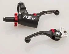 ASV F4 Lever Set Pro Pack Black Short Honda TRX450R Electric Start 2006 - 2017