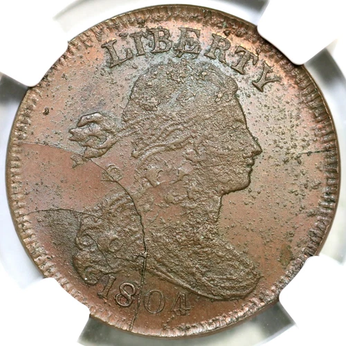 1804 Restrike NGC MS 65 BN Draped Bust Large Cent Coin 1c