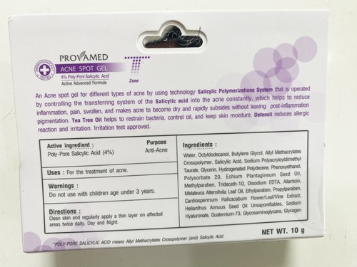 2 x 10ml PROVAMED ACNE SPOT GEL Rapid Clear Acne Spot T Zone Face Care Treatment - Picture 10 of 10