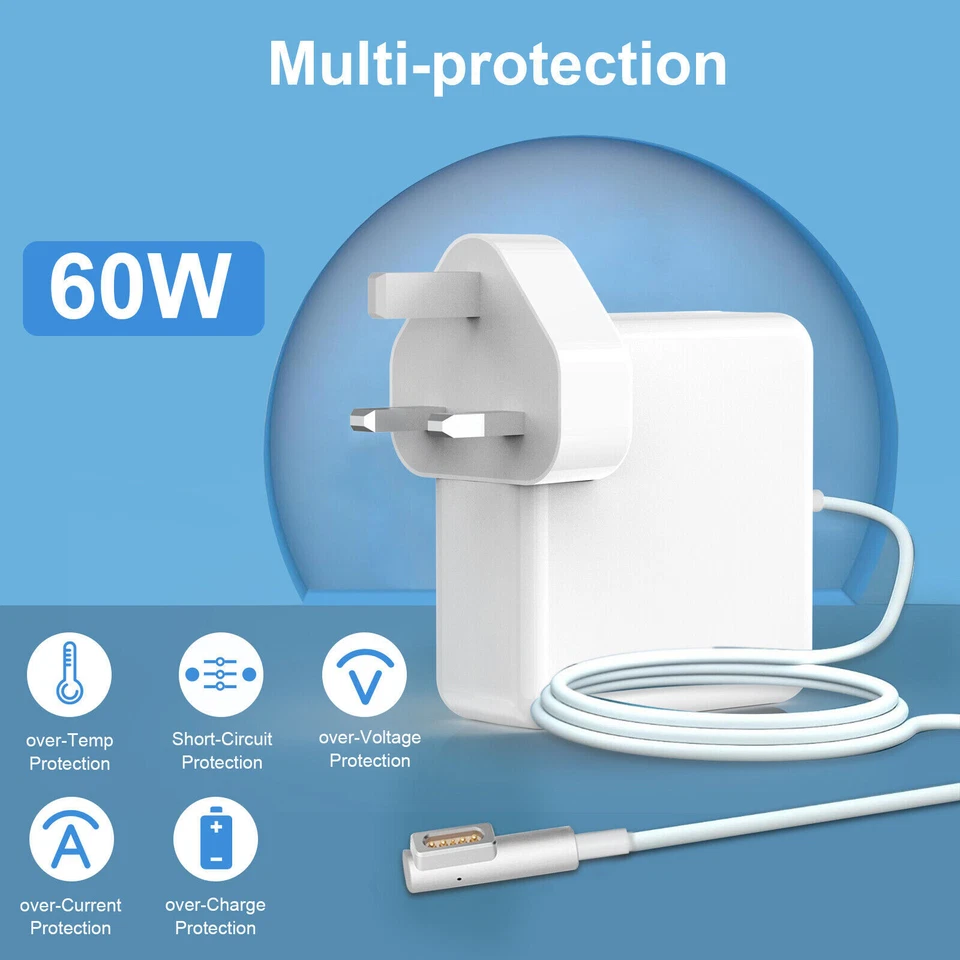 60W L-TIP AC Adapter Charger For Apple Macbook Pro13”2009-2012 A1184 A1278 A1344 - Image 2 of 4