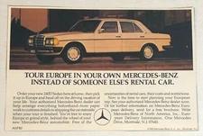 1985 Mercedes Benz Vintage Print Ad  pa27