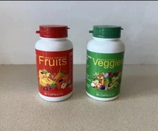 1 Set Fruits and Veggies Supplements - 90 Fruit90 Veggies. 180 Capsules Set