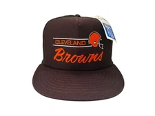 vintage cleveland browns trucker snapback hat cap mens OSFA deadstock NWT 90s