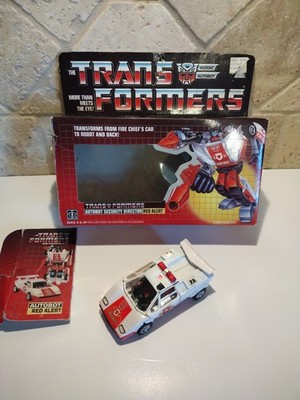 Vintage G1 Transformers Red Alert Figure 1985 Hasbro WITH BOX