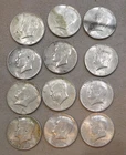 Lot of 12 – 1964-D Kennedy Half Dollar Coins – 90% Silver