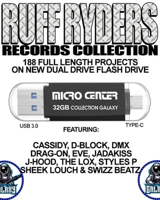 Ruff Ryders / DMX Collection 188 Projects on USB (Cassidy, The LOX, Swizz Beatz)