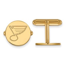 14k Yellow Gold NHL St. Louis Blues Cuff Links