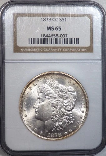 1878-CC Morgan Silver Dollar NGC graded MS 65  "A Super Carson City Morgan"