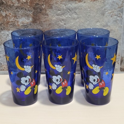 Bicchiere acqua potabile vintage Disney Topolino blu ancora celeste gancio S - Foto 3 di 8