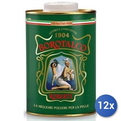 12x Konvolut Borotalco Roberts Talkum Dose 500 gr