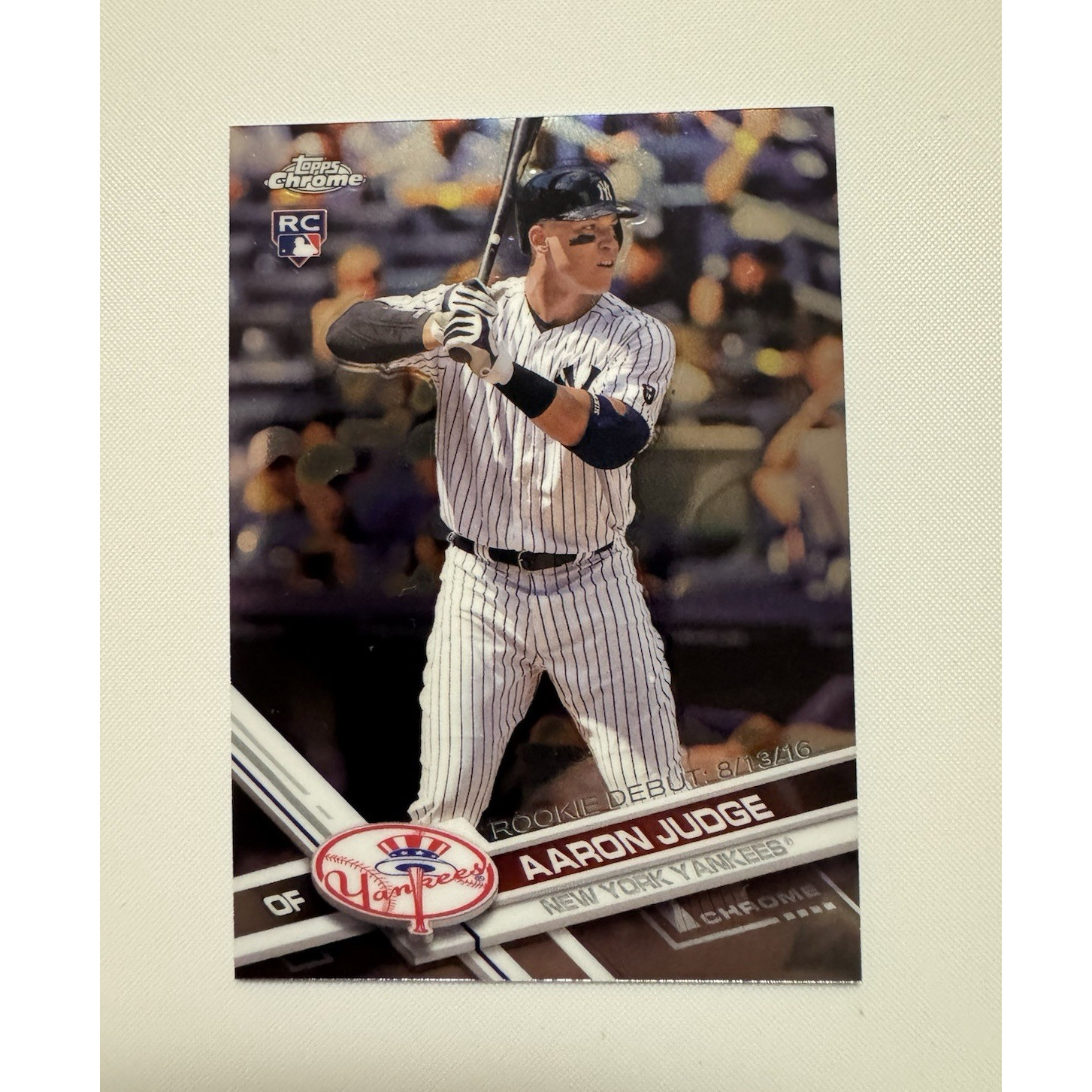 Topps Chrome Update 2017 Aaron Judge Rookie Debut Rookie #HMT50 Yankees