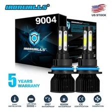 4-Side 9004 HB1 2000W 300000LM LED Headlight Hi-Lo Beam Bulb Replace XENON 6000K