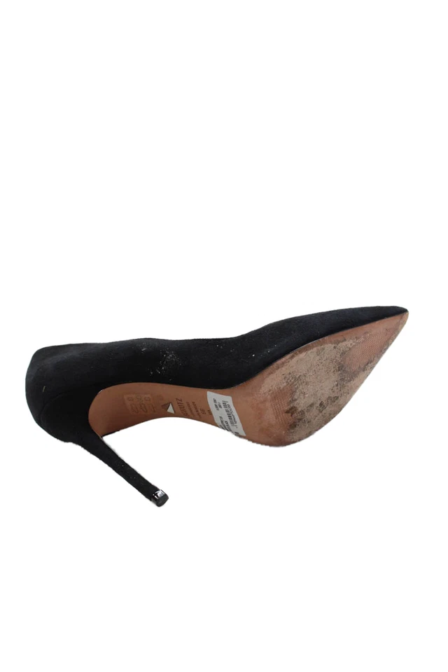 Tacones de aguja Schutz para mujer de gamuza punta esculpida borde negro talla 9 Foto 4 de 4