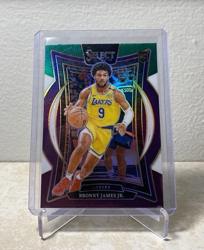 2024-25 Panini Select - Concourse Bronny James #90 Green White Purple Prizm (RC)