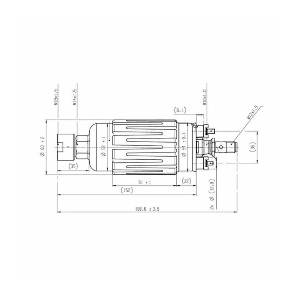 GENUINE Bosch 0580464200 200LPH Fuel Pump +10AN In/6AN Check Valve Out Fittings - Image 4 of 4