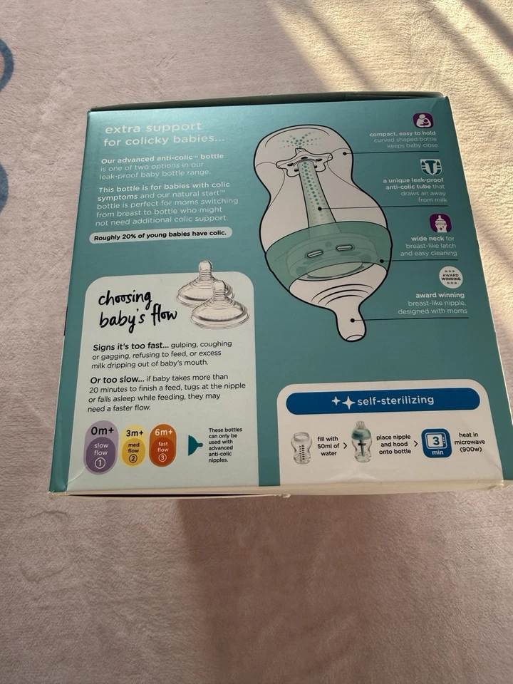 Tommee Tippee Advanced Anti-Colic 12 Piece Set, 5 oz and 9 oz BPA Free Bottl... - Image 3 of 4