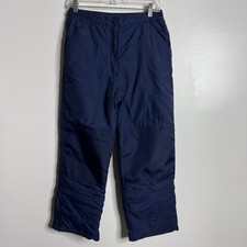 Kids L L Bean Navy Blue Insulated Snow Pants Size 14 Waterproof Winter Gear