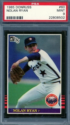 1985 Donruss # 60 Nolan Ryan HOF PSA 9 Mint Astros (8502)